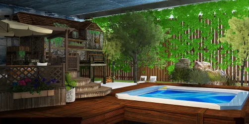 Country home with pool