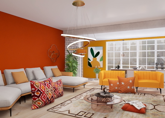 sala de estar  Design Rendering