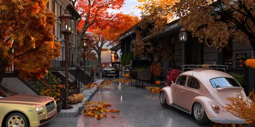 Quiet Autumn Street 🍂🍁