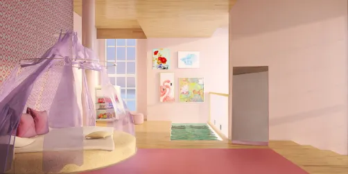 Pink art deco bedroom 🌸