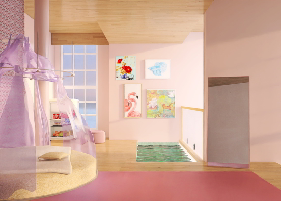 Pink art deco bedroom 🌸 Design Rendering