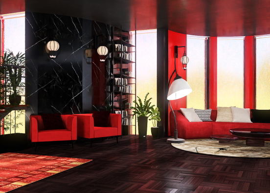 Red and black  Design Rendering
