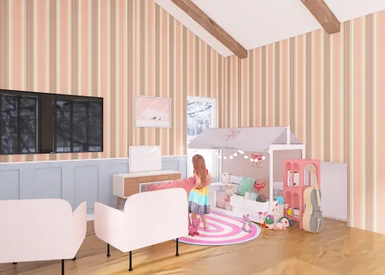 Bedroom Pink Kids 🎀 Design Rendering