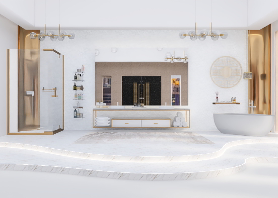 Luxury bath  Design Rendering