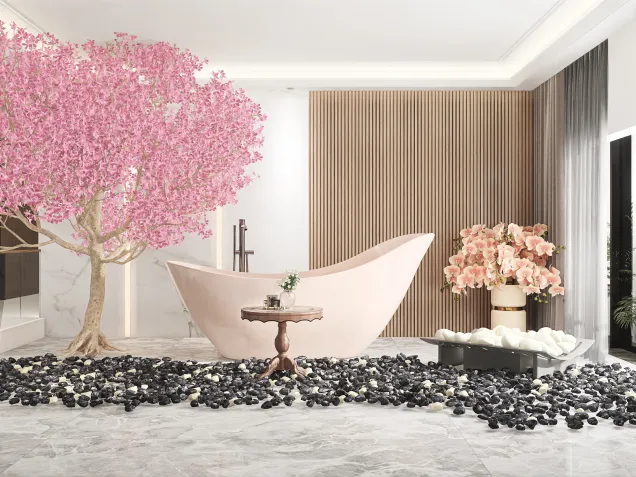 Cherry Blossom Pinky Bathroom