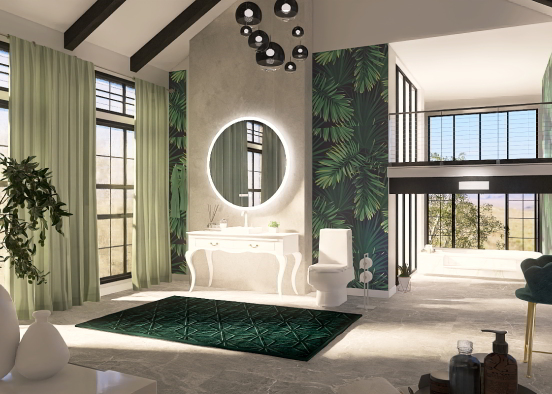 Bathroom green ☘️ Design Rendering