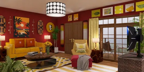 Eclectic Senior Living room 
