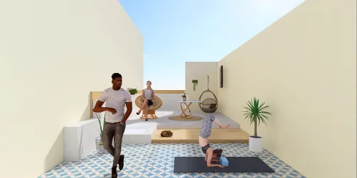 a child showing off her yoga skills