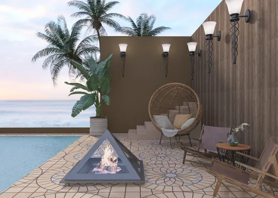 Relax, poolside  Design Rendering