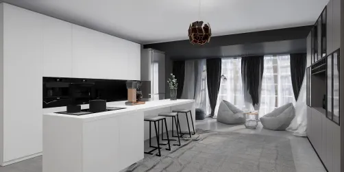 dark kitchen 
