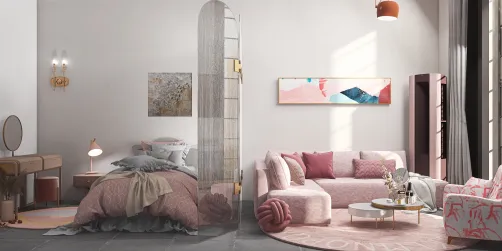 Feminine Two-in-one apartment💕