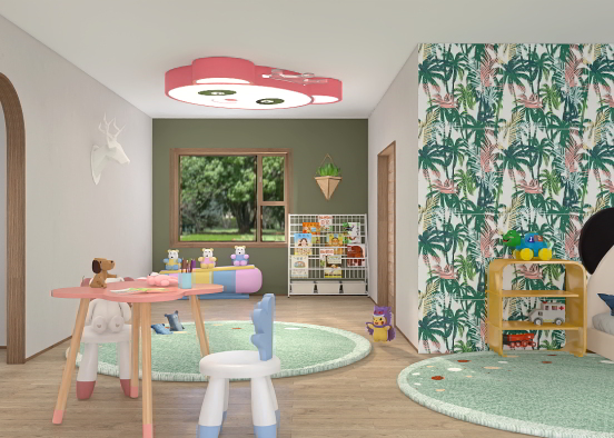 Children Bedroom Design Rendering