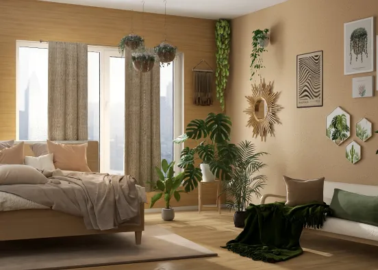 # Cute boho room :) Renderização de Design