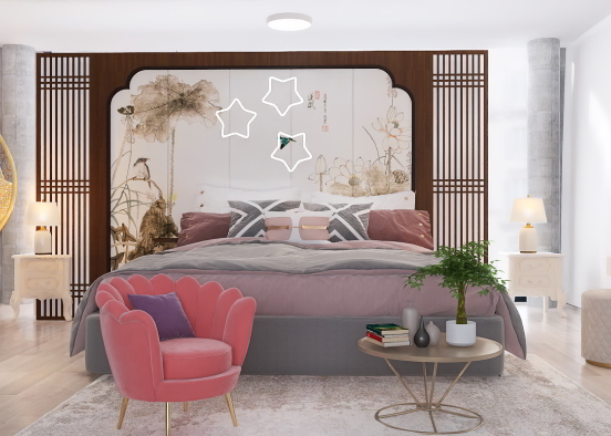 A Teenage girl bedroom  Design Rendering