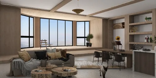 A Warm Minimalist Living Room