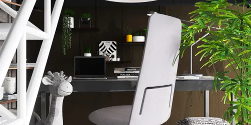🖤📓🛏🧸 Black Loft Bed Workplace
