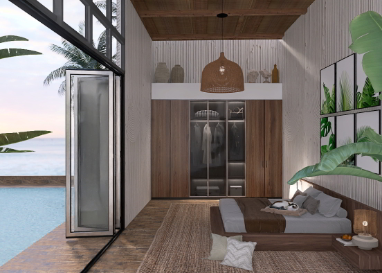Beach Pool House Design Rendering