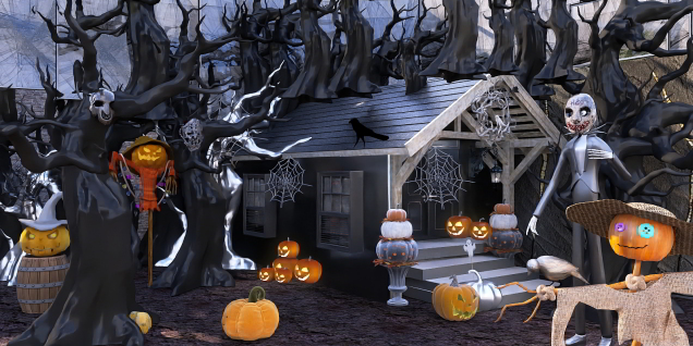 Halloween Cabin in the Woods