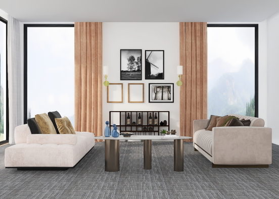 Light living room ✨🤍✨😇 Design Rendering