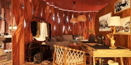 Extravagant hotel suite 