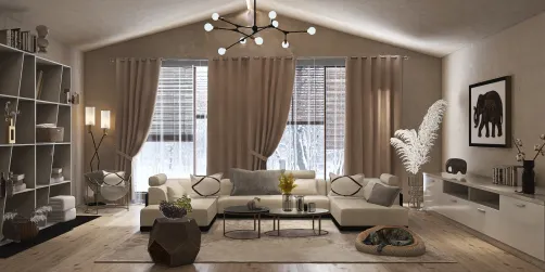 slightly african living room