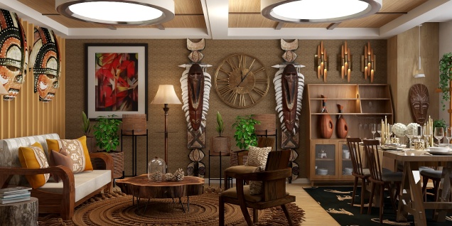African themed livingroom 