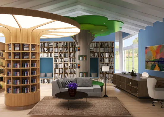 # Beautiful Country Side Office  Renderização de Design