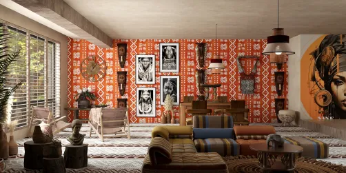 African themed livingroom 