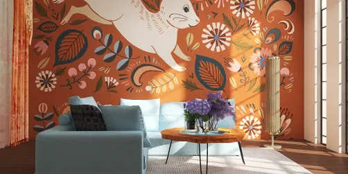  pumpkin orange + baby blue 