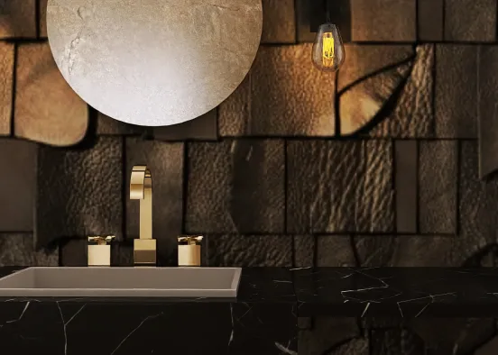 # Western Cowboy bathroom Renderização de Design