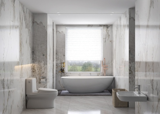 Marble Bathroom Design Rendering