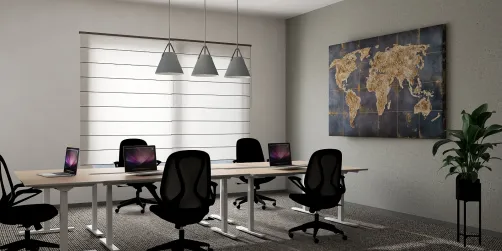 simple mini office area