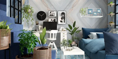 Estudio azul