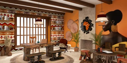 African themed office 