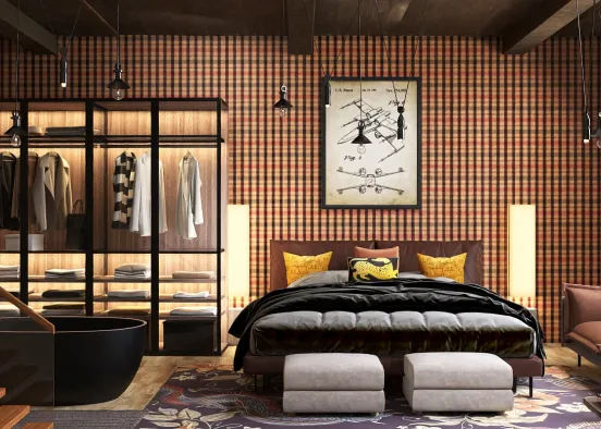 # Gentleman’s boudoir  Визуализация дизайна