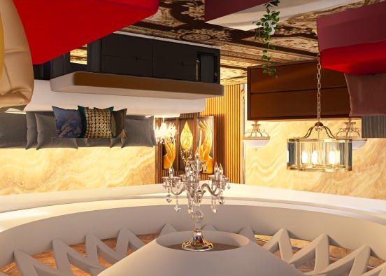 Zero Gravity Design; 5 star hotel room  Design Rendering