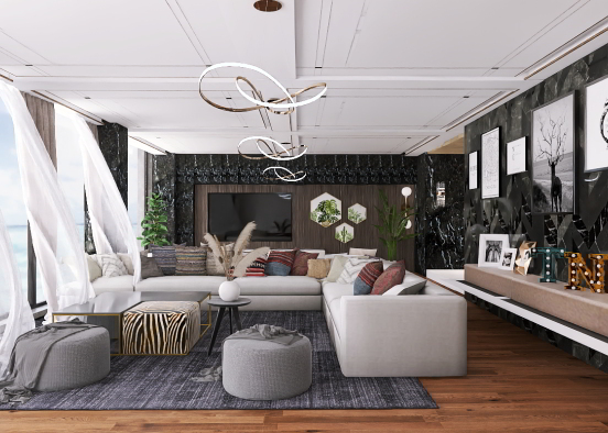 Sea view room🌊🏖️🧡💙 Design Rendering