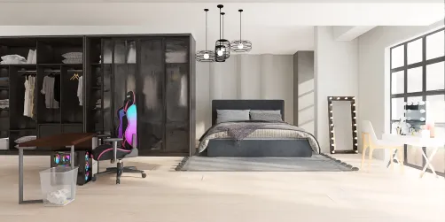 Quarto moderno e simples 