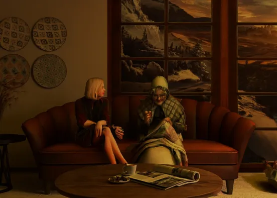 # Visiting grandma' in the Carpathian Mountains Renderização de Design