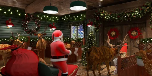 Working with the reindeer team