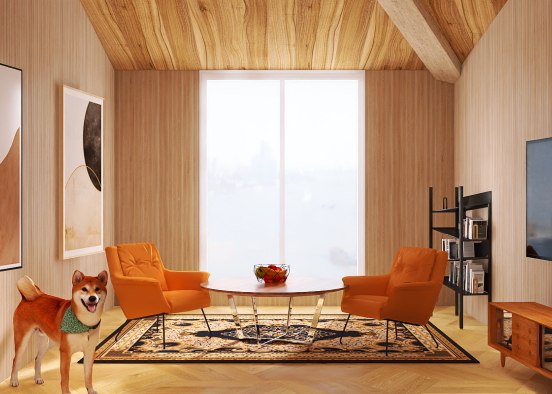 A modern living room Design Rendering