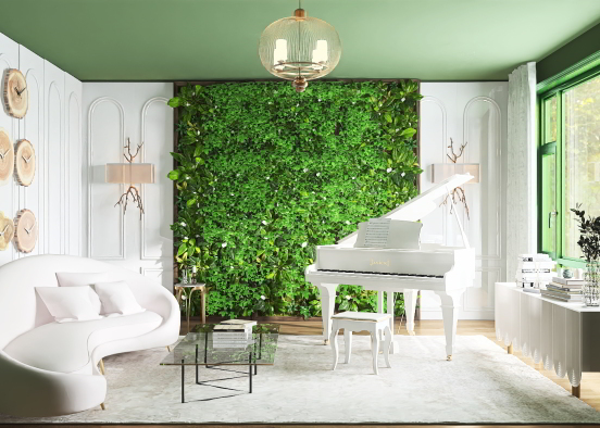 Piano room with a heavy touch of nature Design Rendering