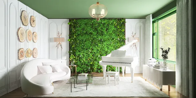 Piano room with a heavy touch of nature