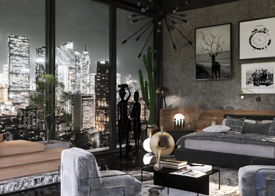 🌃 Night in the city. Design Rendering