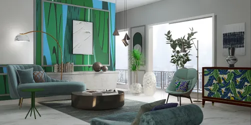 Green and Blue Interior