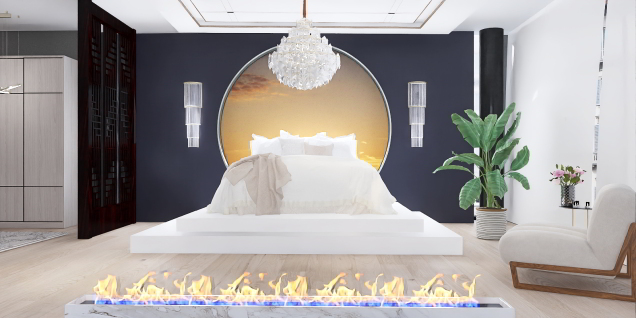 Cozy minimalist bedroom 