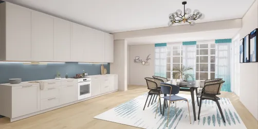 Cozinha com sala de jantar