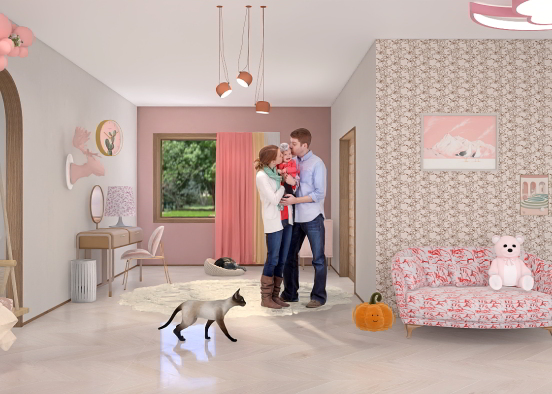 Sweet bright pinky room 🌷🌸🍬 Design Rendering