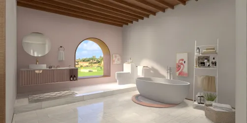 🦩large pink bathroom🦩