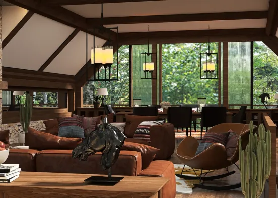 # 20250421 The western cowboy loft Renderização de Design